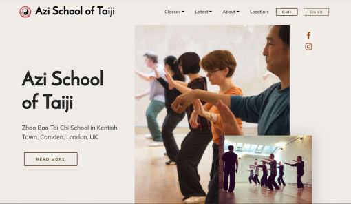 Azi School of Taiji web design | Yvanne Teo